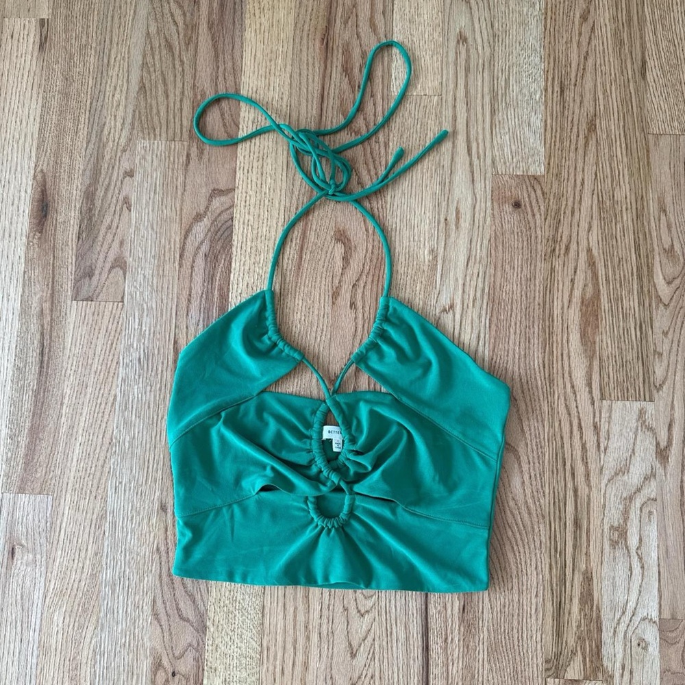 Better Be Green Crop Top with Unique Design